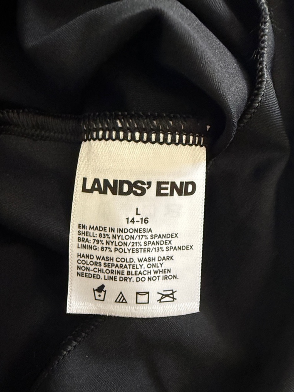 Lands' End Black V-Neck Adjustable-Strap Cami - Picture 2 of 4